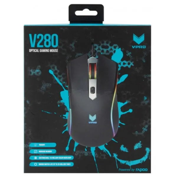 Mouse RAPOO V280 USB/ Black photo 5