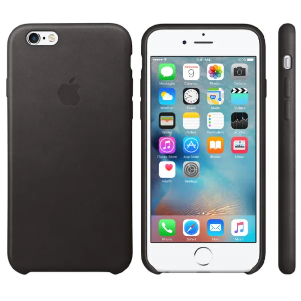 Husă pentru smartphone Apple iPhone 6/ 6S Plus Apple/ Back/ Piele/ Black photo 2 Husă pentru smartphone Apple iPhone 6/ 6S Plus Apple/ Back/ Piele/ Black photo 2