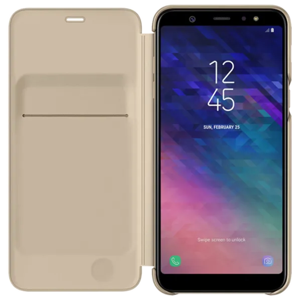 Чехол для смартфона Samsung Galaxy A6 Plus (2018) Samsung/ Flip Wallet/ PP/ Золотой photo 3