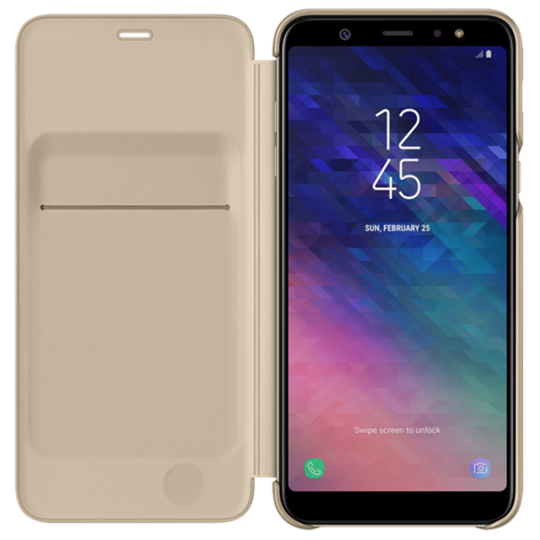 Чехол для смартфона Samsung Galaxy A6 Plus (2018) Samsung/ Flip Wallet/ PP/ Золотой photo 3