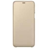 Husă pentru smartphone Samsung Galaxy A6 Plus (2018) Samsung/ Flip Wallet/ PP/ Gold photo 4