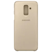 Husă pentru smartphone Samsung Galaxy A6 Plus (2018) Samsung/ Flip Wallet/ PP/ Gold photo 5