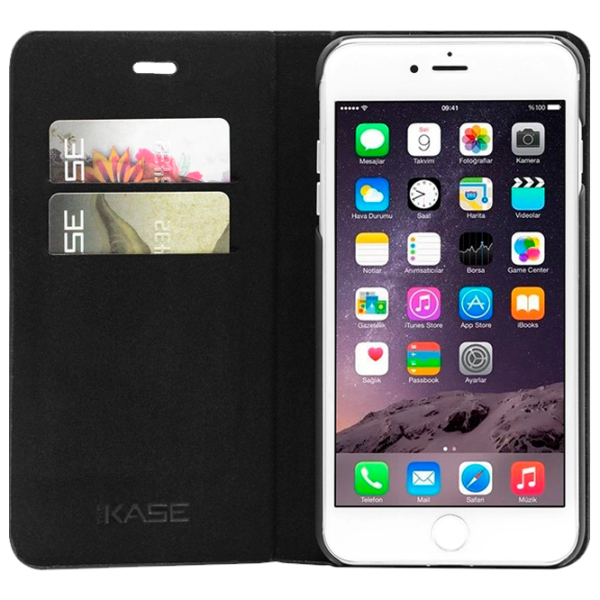 Husă pentru smartphone Apple iPhone 7/ 8/ SE2 THE KASE/ Book Cover/ PP/ Minuit Noir & Argent Gray photo 2