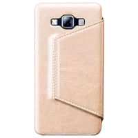 Husă pentru smartphone Samsung Galaxy A5 Hoco/ Flip Cover/ Piele/ Gold photo 2