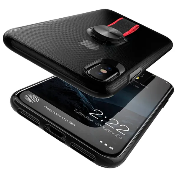 Чехол для смартфона Apple iPhone X Hoco/ Back/ TPU/ PC/ Красный Черный photo 3