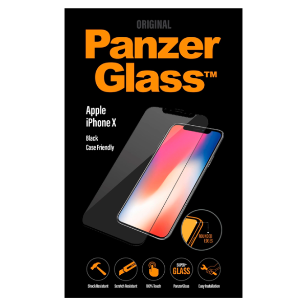Sticla Protectoare PanzerGlass iPhone X 0.33 mm/ Gloss/ Black photo 2