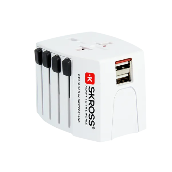 Adapter SKross (302930) World MUV USB/ 2.4 A/ White photo 2