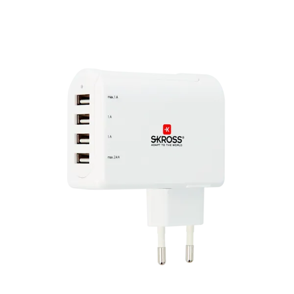Сетевой адаптер SKross World to Europe/ Белый photo 2 Сетевой адаптер SKross World to Europe/ Белый photo 2