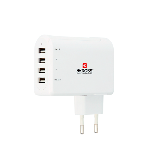 Сетевой адаптер SKross World to Europe/ Белый photo 2 Сетевой адаптер SKross World to Europe/ Белый photo 2