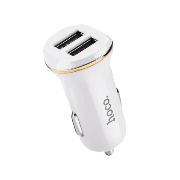 Адаптер Hoco Z1 Автомобильный/ 2.1A/ Белый photo 2 Адаптер Hoco Z1 Автомобильный/ 2.1A/ Белый photo 2