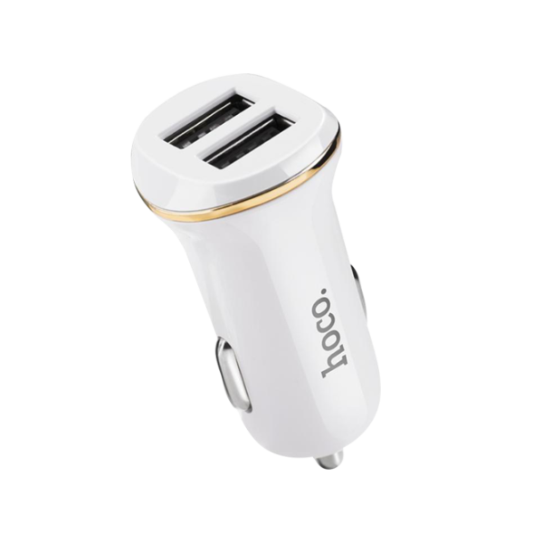Адаптер Hoco Z1 Автомобильный/ 2.1A/ Белый photo 2 Адаптер Hoco Z1 Автомобильный/ 2.1A/ Белый photo 2