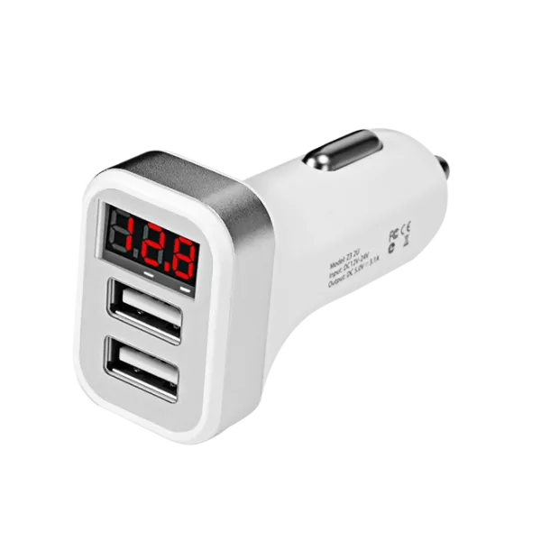 Адаптер Hoco Z3 Автомобильный/ 2.1A/ Белый photo 2 Адаптер Hoco Z3 Автомобильный/ 2.1A/ Белый photo 2