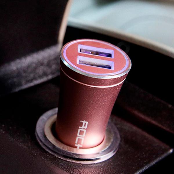 Adapter auto Rock H1 with hammer 2.4 A/ Pink photo 5