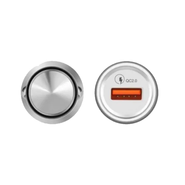 Адаптер Hoco Z4 QC2.0 Автомобильный/ 2.1A/ Серебристый photo 2 Адаптер Hoco Z4 QC2.0 Автомобильный/ 2.1A/ Серебристый photo 2