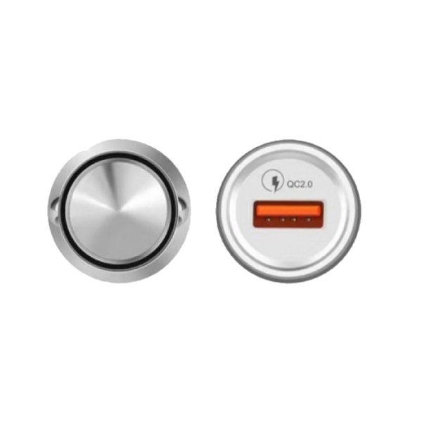 Адаптер Hoco Z4 QC2.0 Автомобильный/ 2.1A/ Серебристый photo 2 Адаптер Hoco Z4 QC2.0 Автомобильный/ 2.1A/ Серебристый photo 2