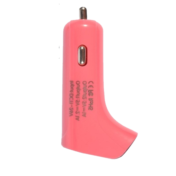 Автомобильный адаптер USB F Series  Baseus 2A/ Розовый photo 2