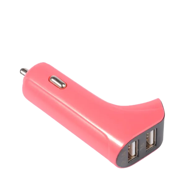 Автомобильный адаптер USB F Series  Baseus 2A/ Розовый photo 3