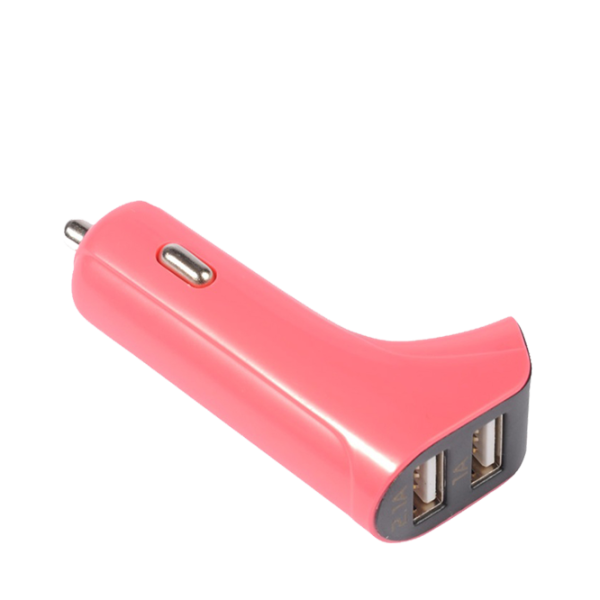 Автомобильный адаптер USB F Series  Baseus 2A/ Розовый photo 3
