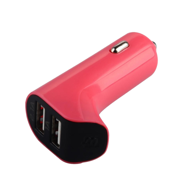 Автомобильный адаптер USB F Series  Baseus 2A/ Розовый photo 4
