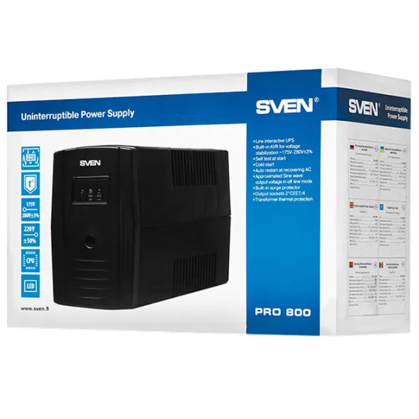 ИБП Sven Pro 800 Черный photo 4