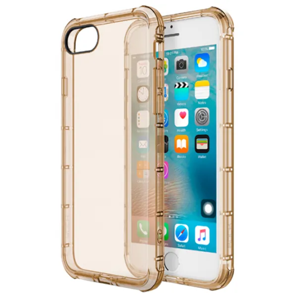 Husă pentru smartphone Apple iPhone 7 Rock/ Back/ TPU/ Transparent Gold photo 2