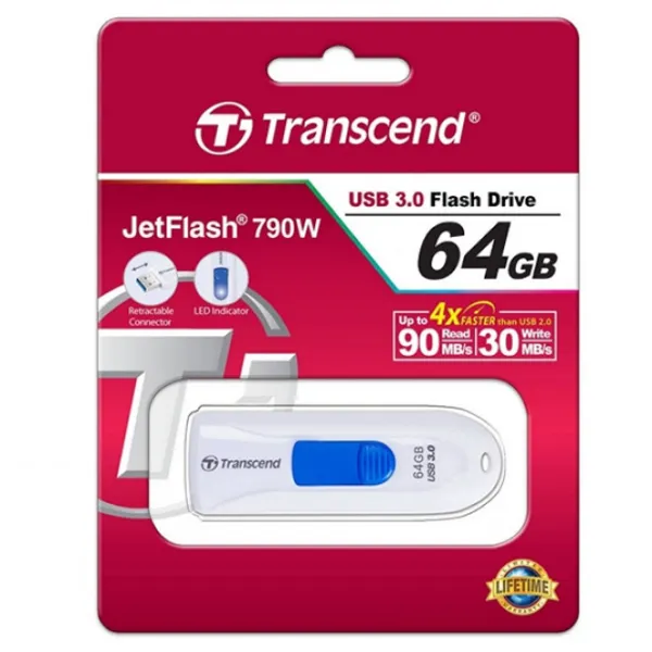 Transcend JetFlash 790 64 ГБ Белый photo 7