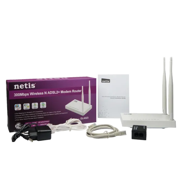 Wi-Fi Router Netis DL4323  / / White photo 3