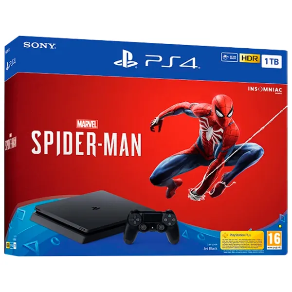 Sony Playstation 4 Slim + Marvel's Spider-Man Black photo 8