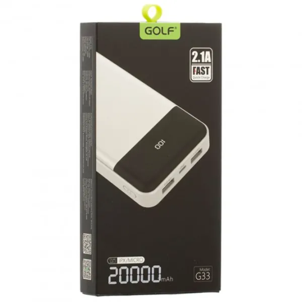 Power Bank Golf 10K Rugged 20000 мАч/ Белый photo 4