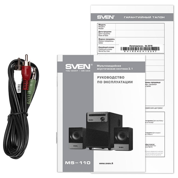 Sistem audio Sven MS-110 10 W/ Black photo 7