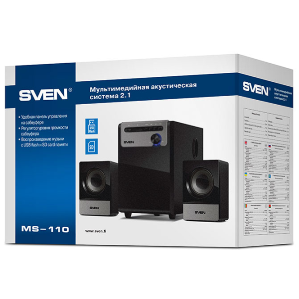 Sistem audio Sven MS-110 10 W/ Black photo 8