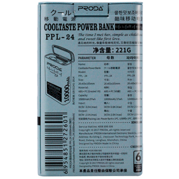 Power Bank Remax Cool taste PPL-24 10000 mAh/ Black photo 3
