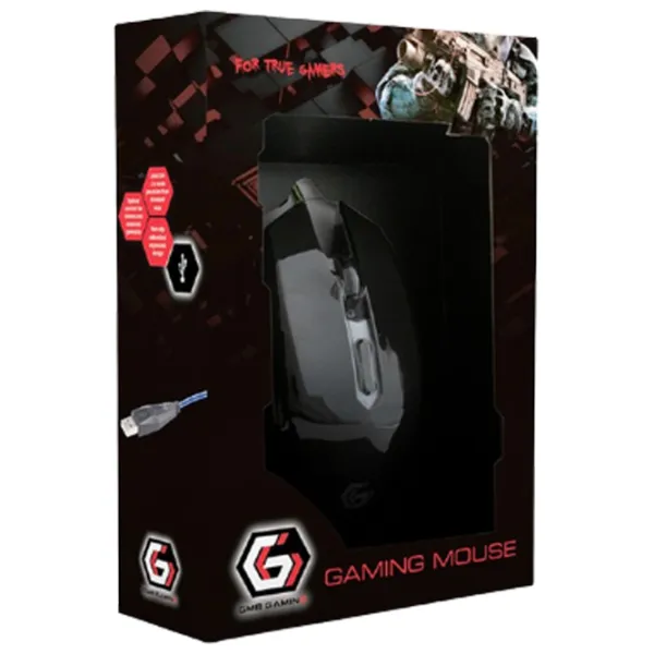 Mouse Gembird MUSG-001-B USB/ Black photo 4