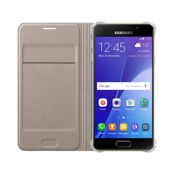 Чехол для смартфона Samsung Galaxy A3 (2016) Samsung/ Flip Wallet/ PP/ Золотой photo 3