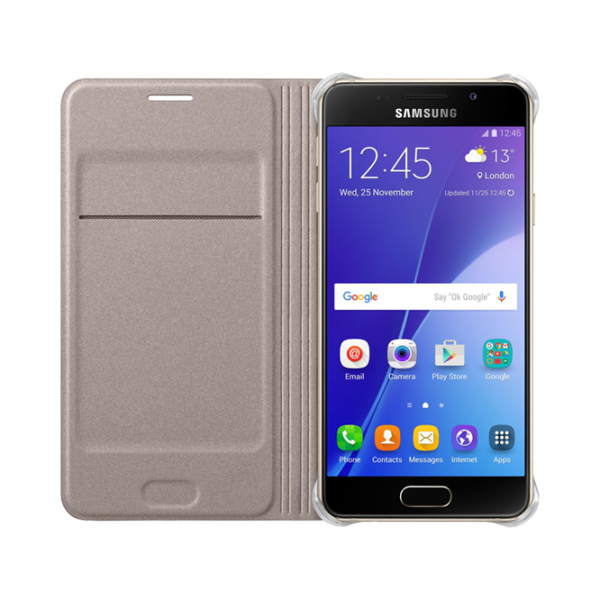 Чехол для смартфона Samsung Galaxy A3 (2016) Samsung/ Flip Wallet/ PP/ Золотой photo 3