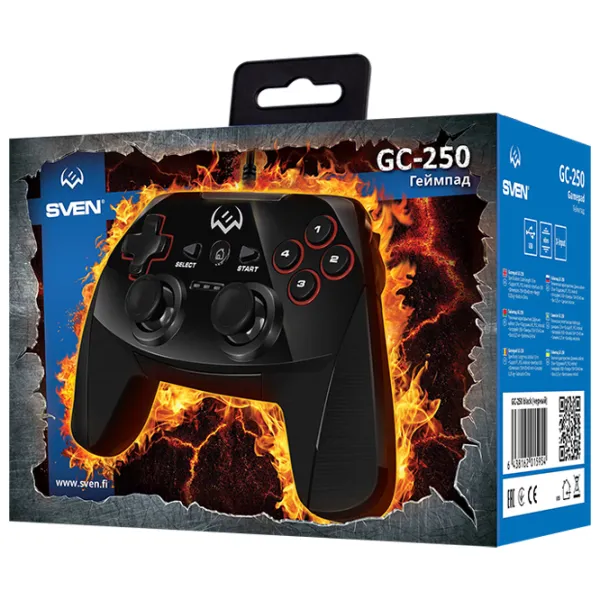 Gamepad Sven GC-250 Cu fir/ 11 buttons/ Black photo 4 Gamepad Sven GC-250 Cu fir/ 11 buttons/ Black photo 4