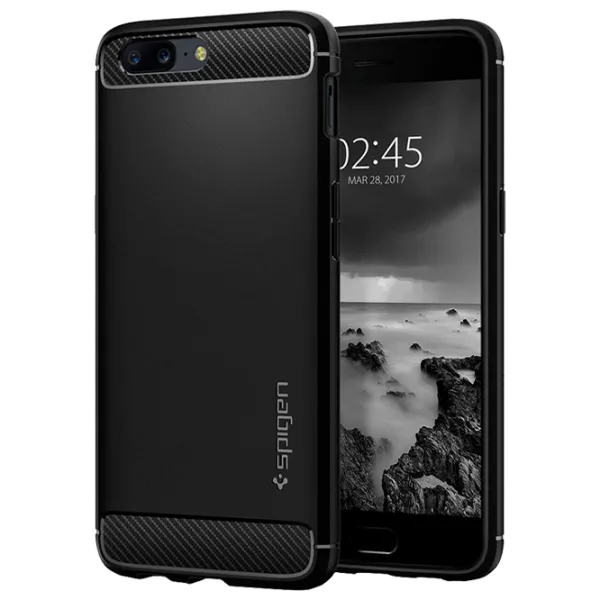 Husă pentru smartphone OnePlus 5 Spigen/ Back/ TPU/ Black photo 2