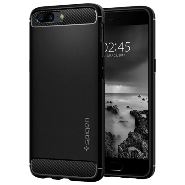 Husă pentru smartphone OnePlus 5 Spigen/ Back/ TPU/ Black photo 2