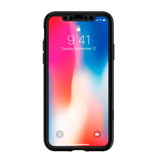Husă pentru smartphone Apple iPhone X Spigen/ Back/ PC/ Black photo 2 Husă pentru smartphone Apple iPhone X Spigen/ Back/ PC/ Black photo 2