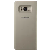 Husă pentru smartphone Samsung Galaxy S8 Samsung/ LED Flip Wallet/ PU/ Gold photo 2