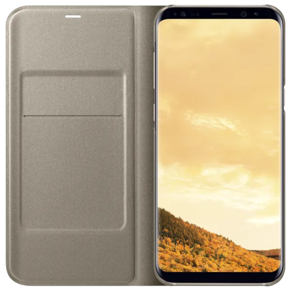 Чехол для смартфона Samsung Galaxy S8 Samsung/ LED Flip Wallet/ PU/ Золотой photo 3