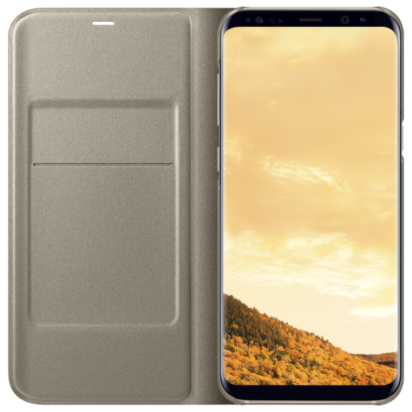 Чехол для смартфона Samsung Galaxy S8 Samsung/ LED Flip Wallet/ PU/ Золотой photo 3