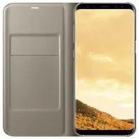 Husă pentru smartphone Samsung Galaxy S8 Samsung/ LED Flip Wallet/ PU/ Gold photo 3