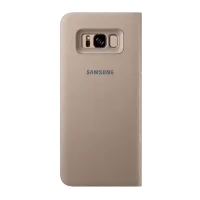 Husă pentru smartphone Samsung Galaxy S8 Samsung/ LED Flip Wallet/ PU/ Gold photo 4