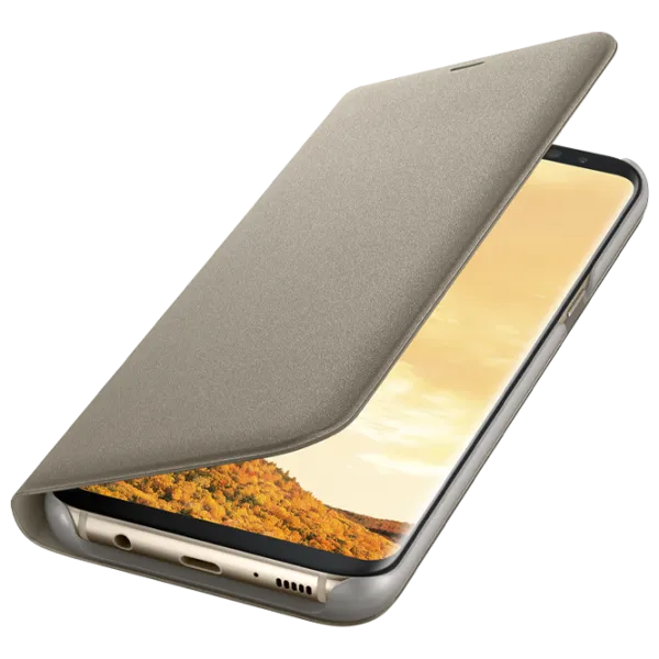 Чехол для смартфона Samsung Galaxy S8 Samsung/ LED Flip Wallet/ PU/ Золотой photo 5