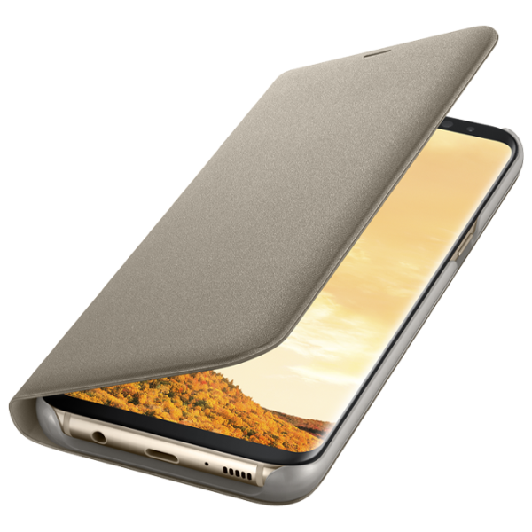 Чехол для смартфона Samsung Galaxy S8 Samsung/ LED Flip Wallet/ PU/ Золотой photo 5