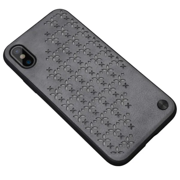 Husă pentru smartphone Apple iPhone X Nillkin/ Back/ TPU/ PC/ PU/ Gray photo 3
