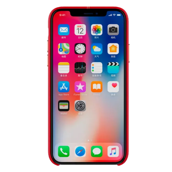Husa Apple iPhone X Nillkin Back/ PC/PU Leather/ Red photo 2