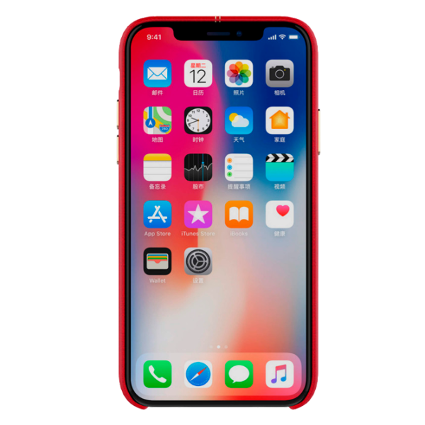 Husa Apple iPhone X Nillkin Back/ PC/PU Leather/ Red photo 2