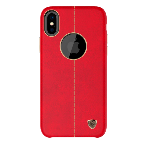 Husa Apple iPhone X Nillkin Back/ PC/PU Leather/ Red photo 3